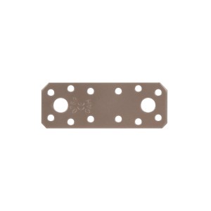 Alberts Duravis Flachverbinder, perlbeige, 96x35 mm, Stahl mit Löchern für Schrauben.