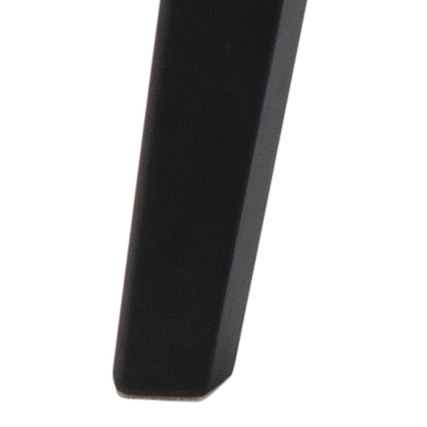 Detailaufnahme: Schwarzes Tischbein des ebuy24 Roxana Esstisch Eiche Furniert.