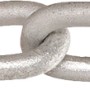 Silberne Conacord Schweißkette aus Stahl, Form C, mit 5 mm Durchmesser. Robuste Zierkette als Meterware.