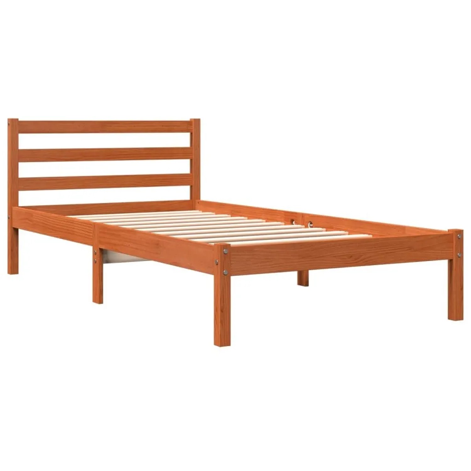 vidaXL Massivholzbett ohne Matratze Wachsbraun 90x190 cm Kiefernholz 844138 günstig online kaufen