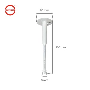 PROTEKTOR 100x Dämmstoff-Schraubdübel Ø8x200mm Vormontierte WDVS Dübel
