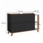 Vicco Waschbeckenunterschrank Karen, Sonoma/Anthrazit, 100x65 cm, mit 2 Türen und Schubladen.