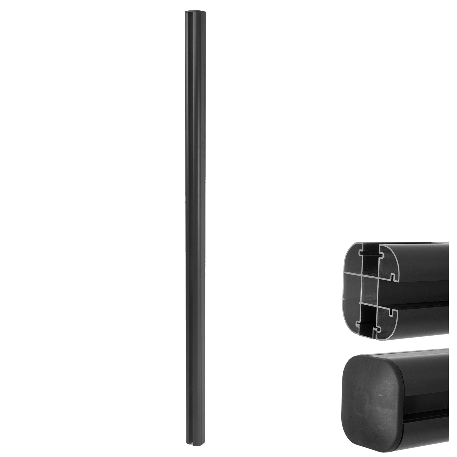 MCW AluPfosten SavoieWPCZaun Pfeiler Pfahl Stecksystem 240cm