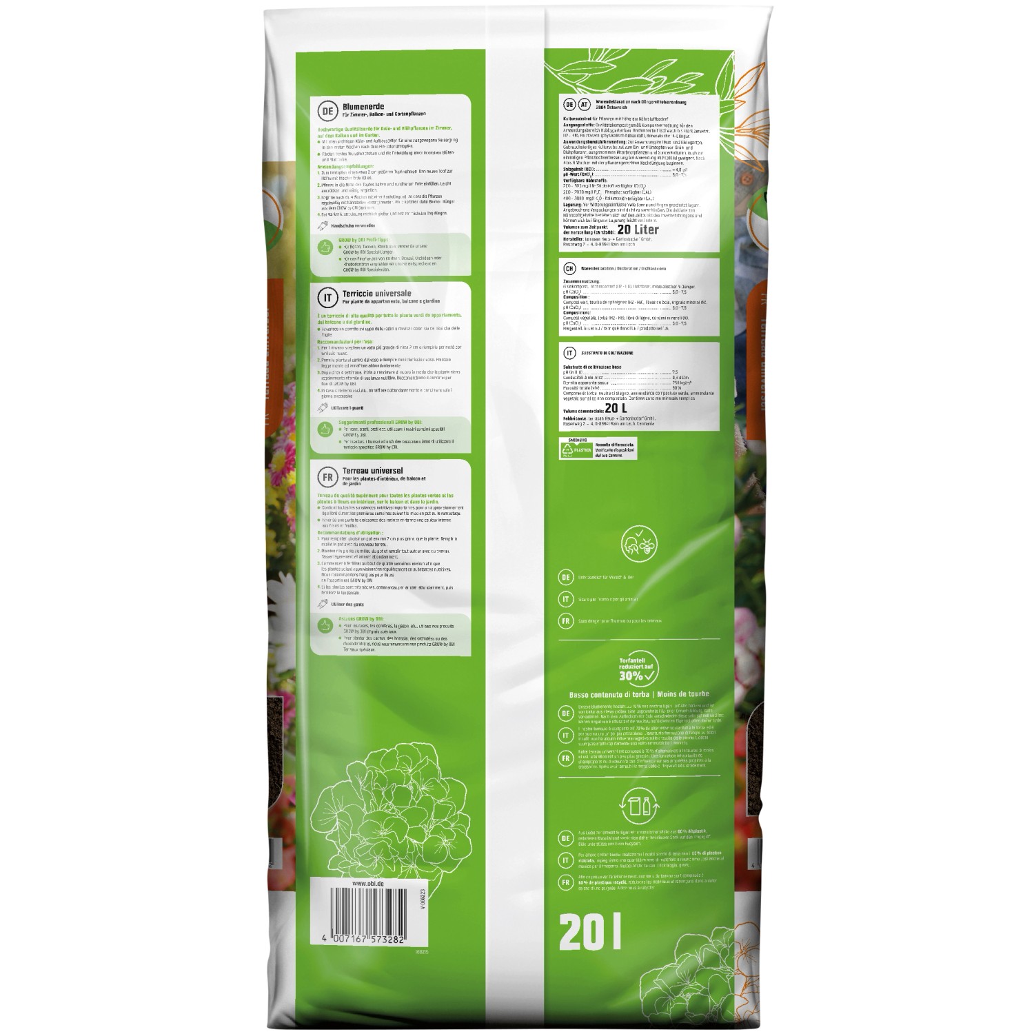 GROW by OBI Blumenerde 20 l kaufen bei OBI