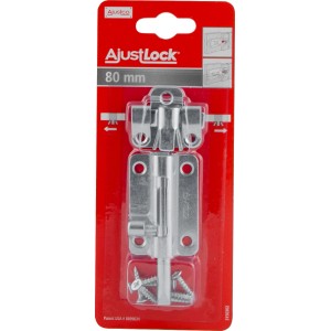Bolzenriegel AjustLock, blau verzinkt, 80 mm, für Türen und Tore.