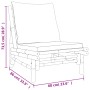 Skizze Gartenstuhl aus Bambus mit Kissen, Teil des vidaXL Lounge-Sets
