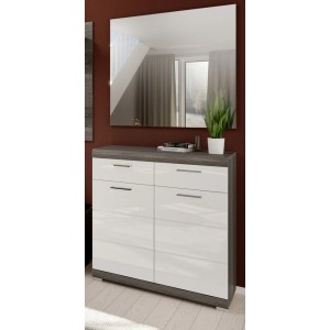 Inn.Furn Spiegel in Rauchsilber Grau 90 cm Wandspiegel Shawn
