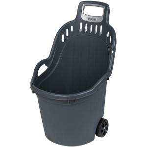 Stefanplast Gartentrolley, 60 l, Anthrazit, mit Rädern und Griff für Gartenarbeit.