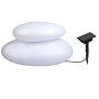 Dapo Solar Dekoleuchte Duo Stein mit Panel Kunststoff IP44