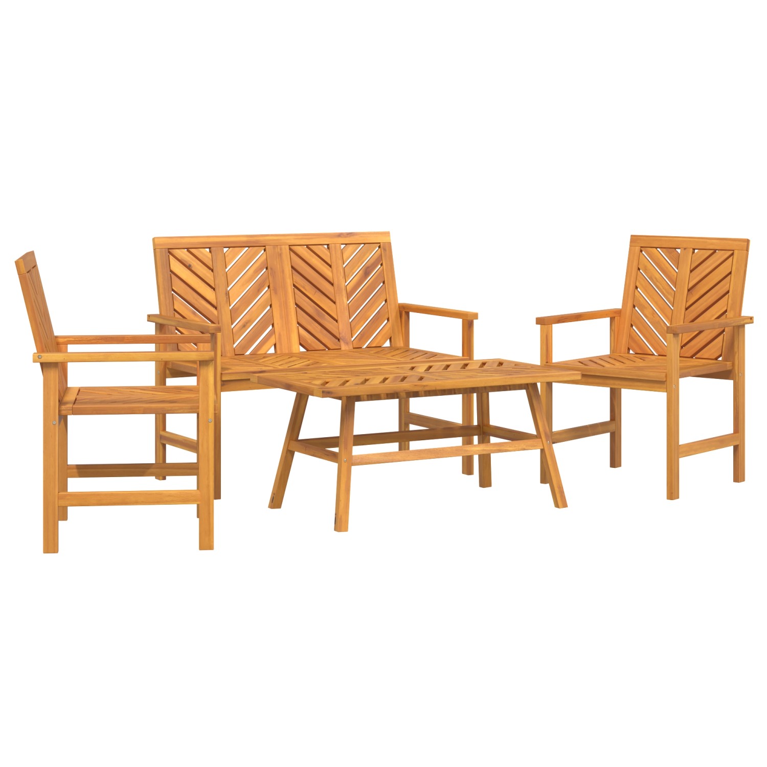 vidaXL 4-Teilige Garten Lounge Set Massivholz Akazie 3154127 günstig online kaufen