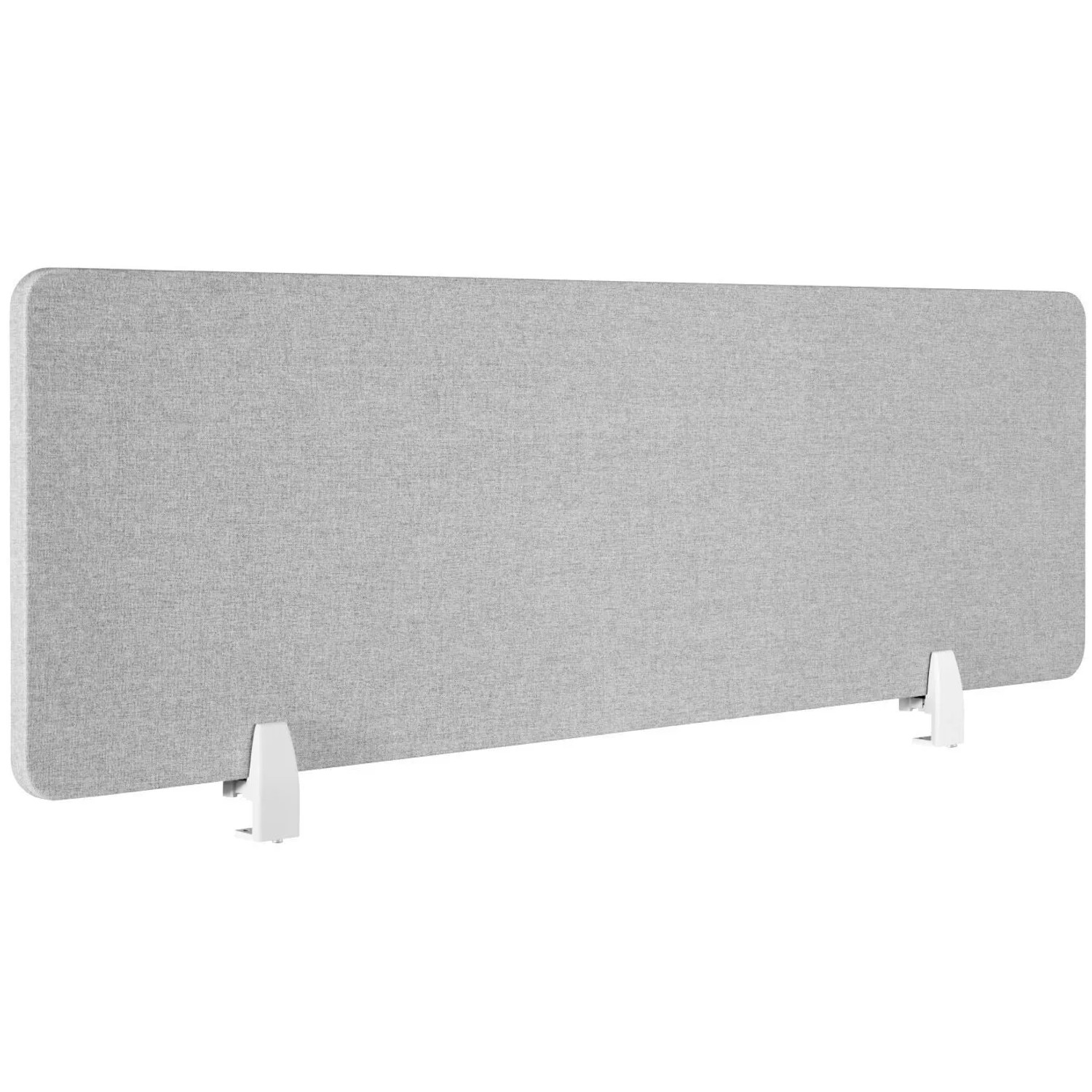 Tectake Schreibtisch Trennwand Noisy In 2 Größen Mit Schallabsorbierendem Pet Kern 130 x 40 cm 2 20 x 130 x 40 cm Grau