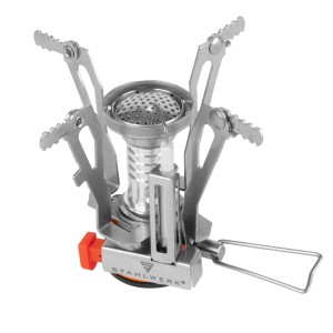 STAHLWERK Gaskocher für Camping Kochgeschirr Set, kompakter Campingkocher aus Aluminium.