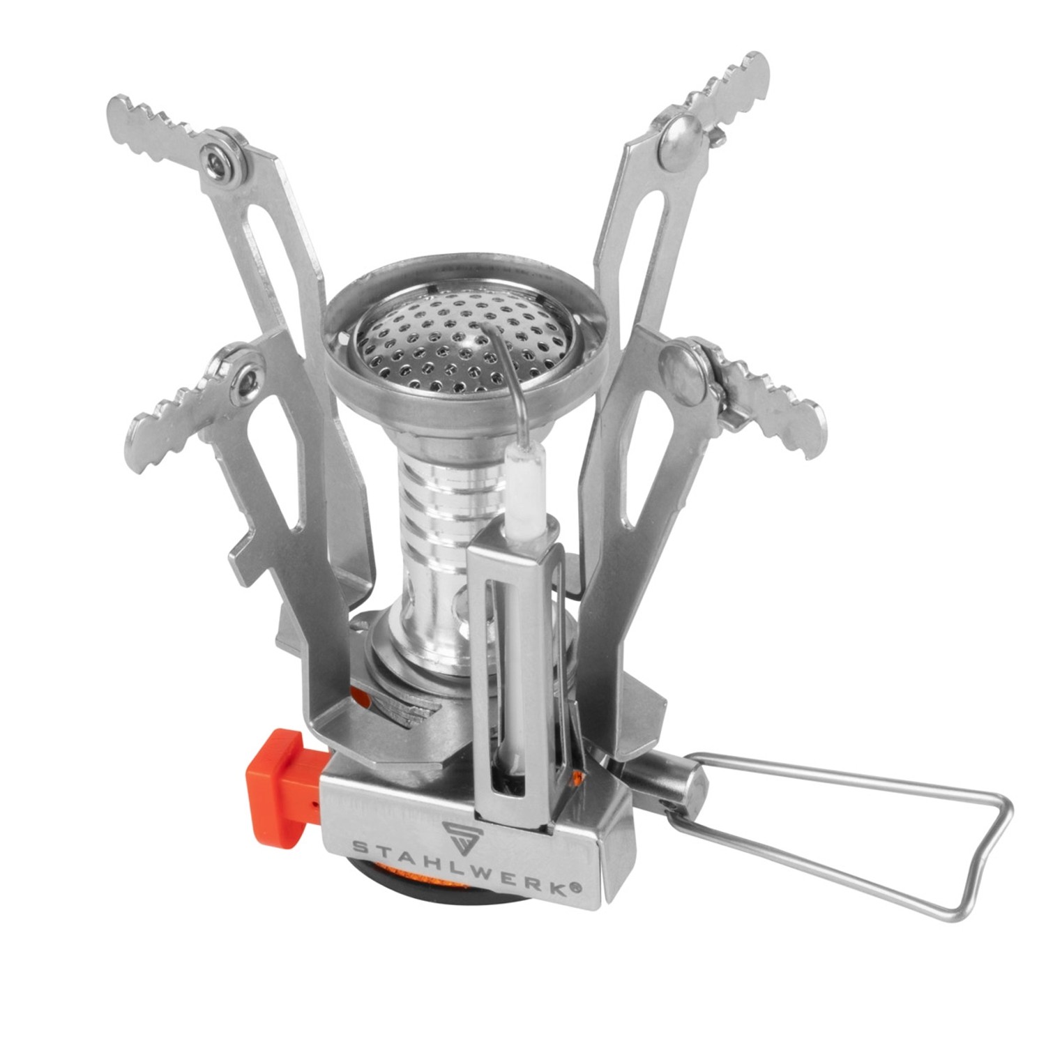 STAHLWERK Gaskocher für Camping Kochgeschirr Set, kompakter Campingkocher aus Aluminium.