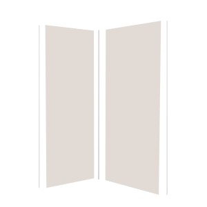 AICA 120x120cm Elfenbeinweiß Duschrückwand Aluverbundplatte Fliesenersatz 3mm Aluminiumverbundplatte Aluplatte Alu Höhe 210cm