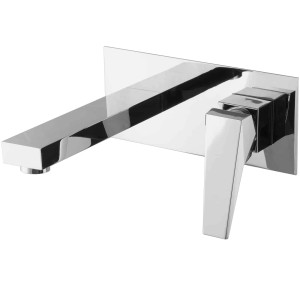 Moderne, verchromte PaulGurkes Unterputz Waschtischarmatur 2-Loch Mischbatterie.