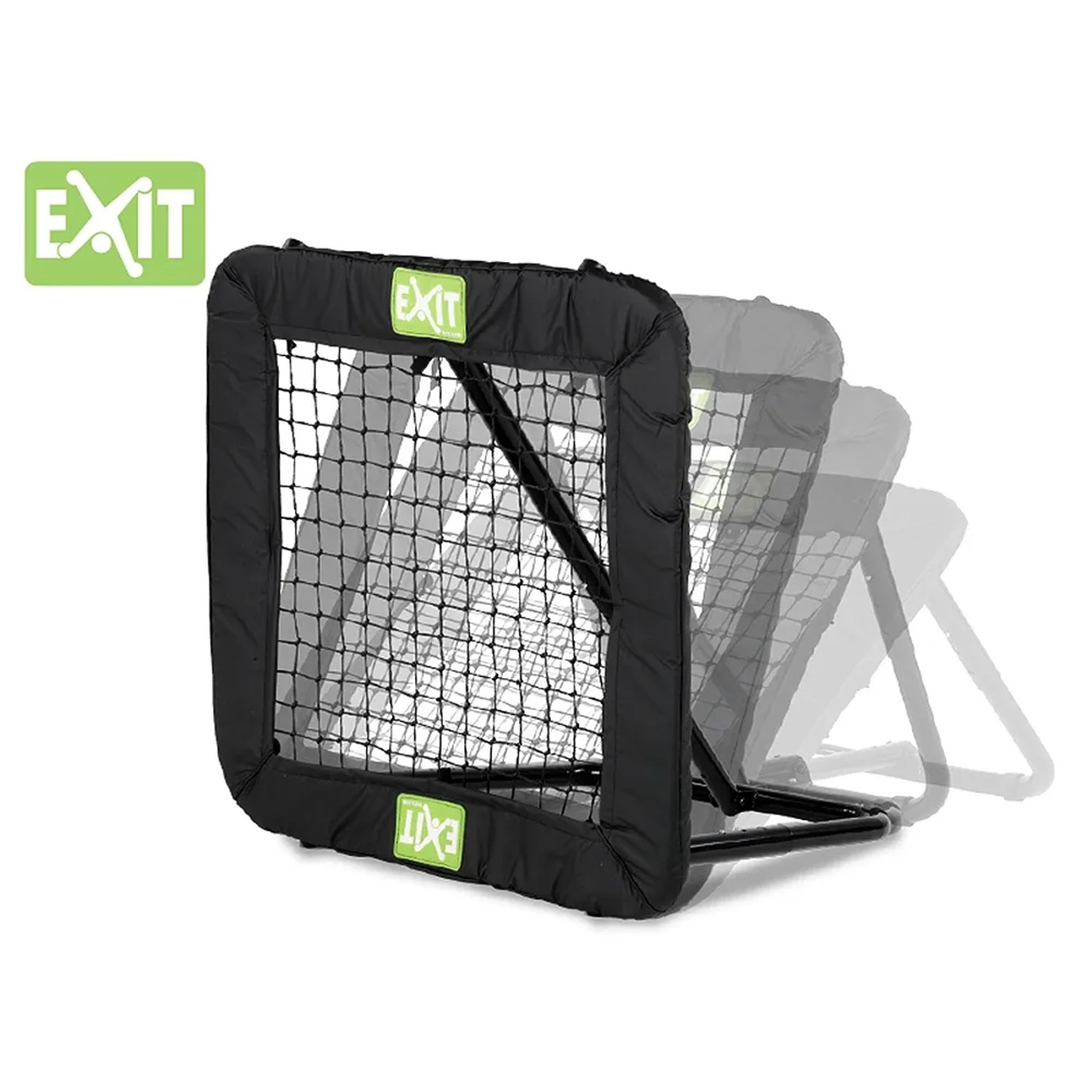 EXIT Kickback Multisport Rebounder M 84x84cm, verstellbarer Ball-Rückpralltrainer für Garten und Freizeit.