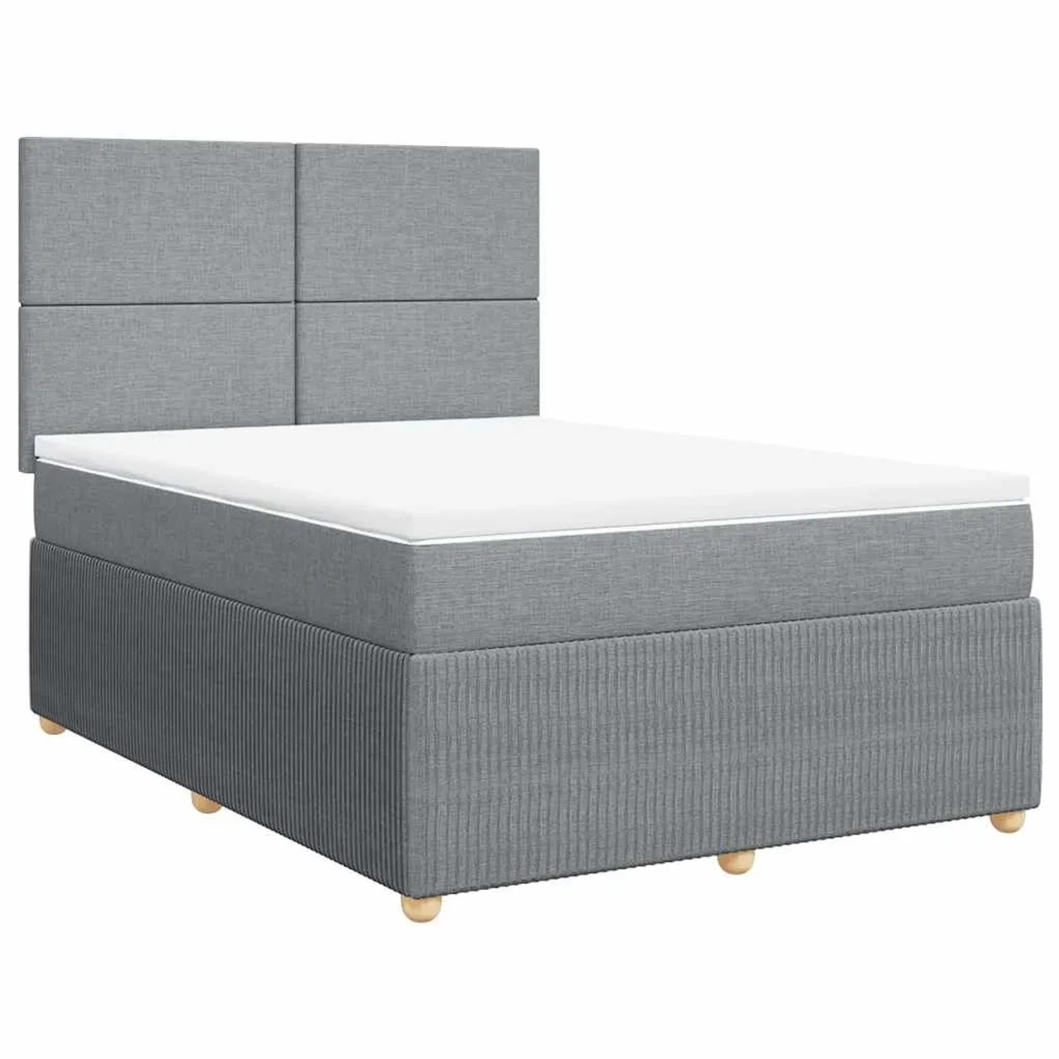 vidaXL Boxspringbett mit Matratze Hellgrau 140x200 cm Stoff 3292072 günstig online kaufen