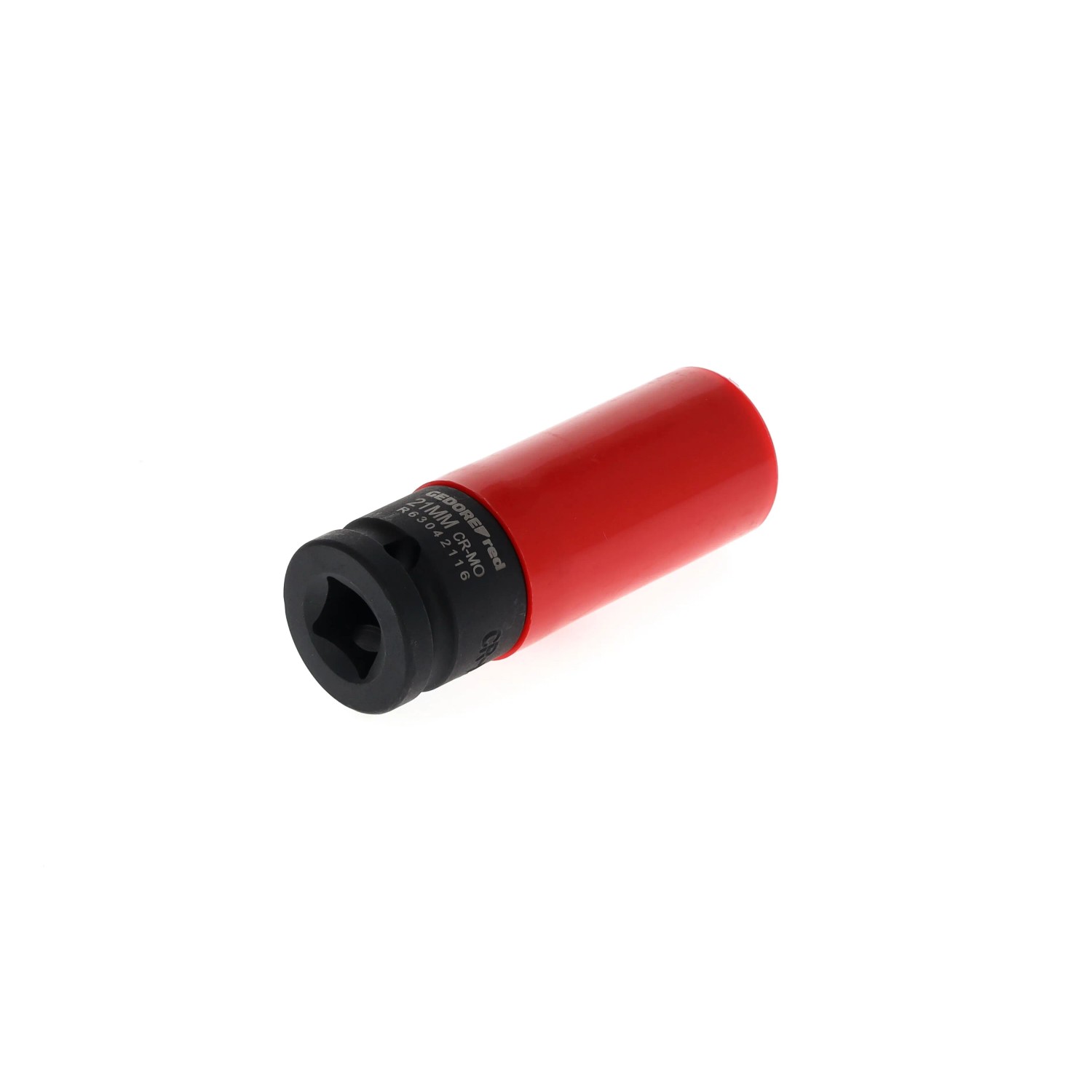 Gedore Kraftschraubereinsatz R63042116, 21 mm, mit roter Schonhülse für Alufelgen.