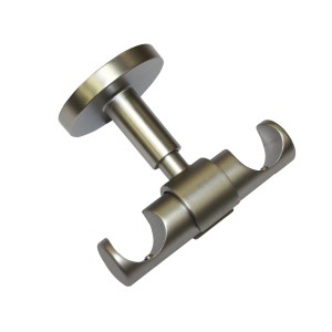 Gardinia Deckenträger Europa, silber-satin, für Gardinenstangen mit Ø 19 mm, zur Deckenmontage.