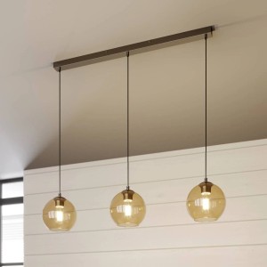 Moderne Lindby Pendelleuchte Sofian, 3-flammig, creme Glas für Wohn- und Esszimmer.