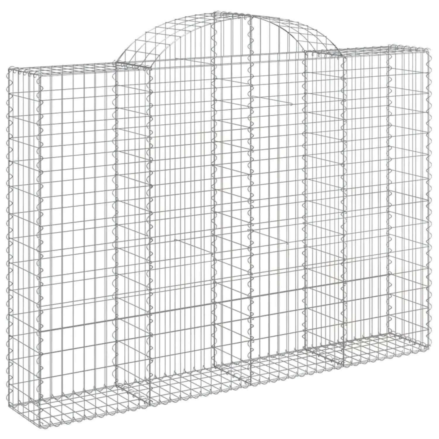 vidaXL Gabionen mit Hochbogen 9 Stk 200x30x140/160cm Verzinktes Eisen 3146159