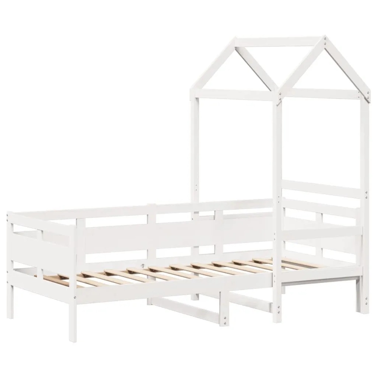 vidaXL Tagesbett mit Dach Weiß 80x200 cm Massivholz Kiefer 3282291 günstig online kaufen