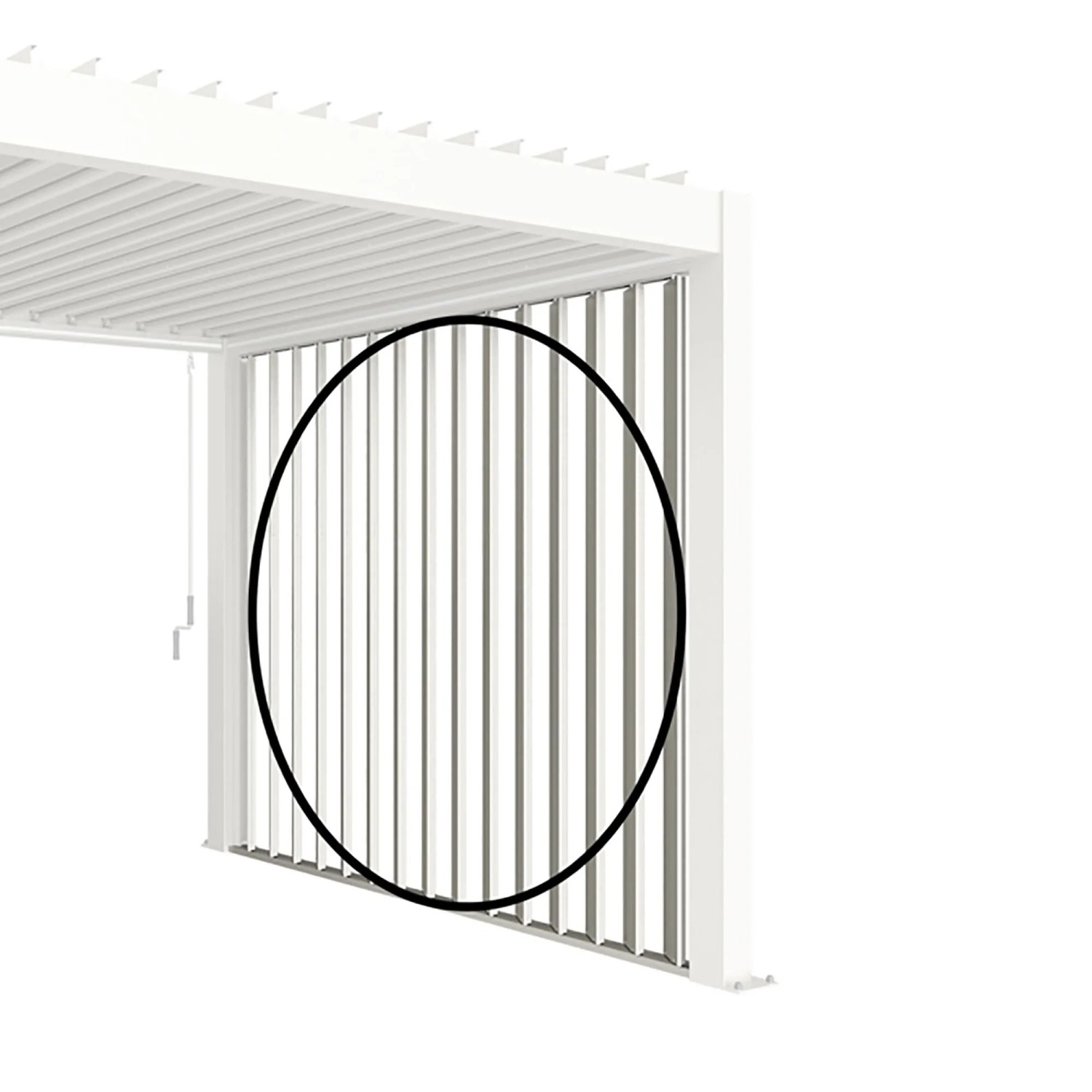 Biohort Sonnenschutzrollo manuell Gr. 3,5m weiss Pergola