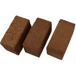 3 Kokosfaser Ziegel mini für Terrarien & Insektarien. Bodengrund im Set.