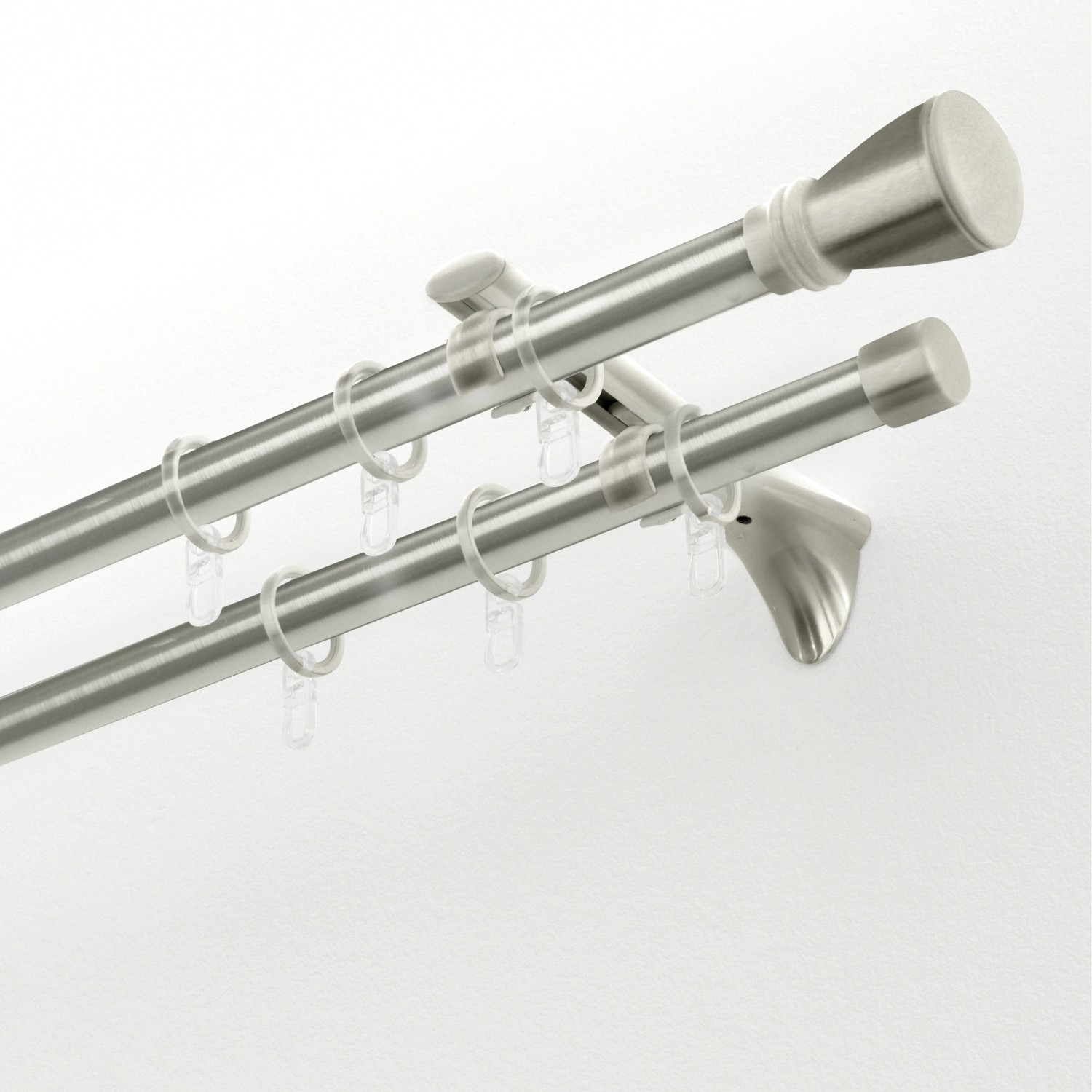 Gardinia Ring-Adapter Chicago für Stilgarnituren, Edelstahloptik, Ø 20 mm.