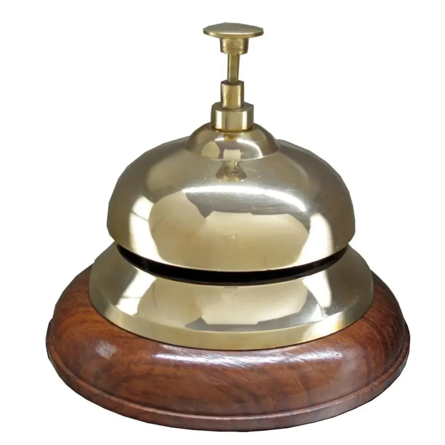 Ich-Zapfe Tischklingel Major Edelholz Messing