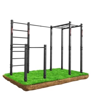 K-SPORT Calisthenics Anlage für Outdoor: Sprossenwand, Hangelleiter und Klimmzugstange für das Fitnesstraining.
