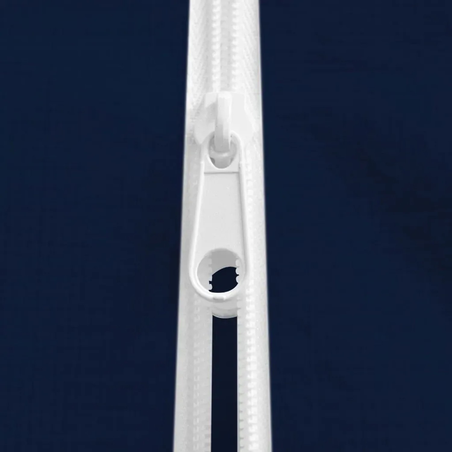 Detailaufnahme: Reißverschluss des blauen vidaXL Partyzelts 2x2m.