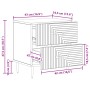 vidaXL Nachttisch 2 Stk Betongrau 43 x 34,5 x 47,5 cm Holzwerkstoff 894762_10