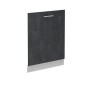 Vicco Geschirrspülblende R-Line, Schwarz Beton, 60 cm, für Küchenschränke.