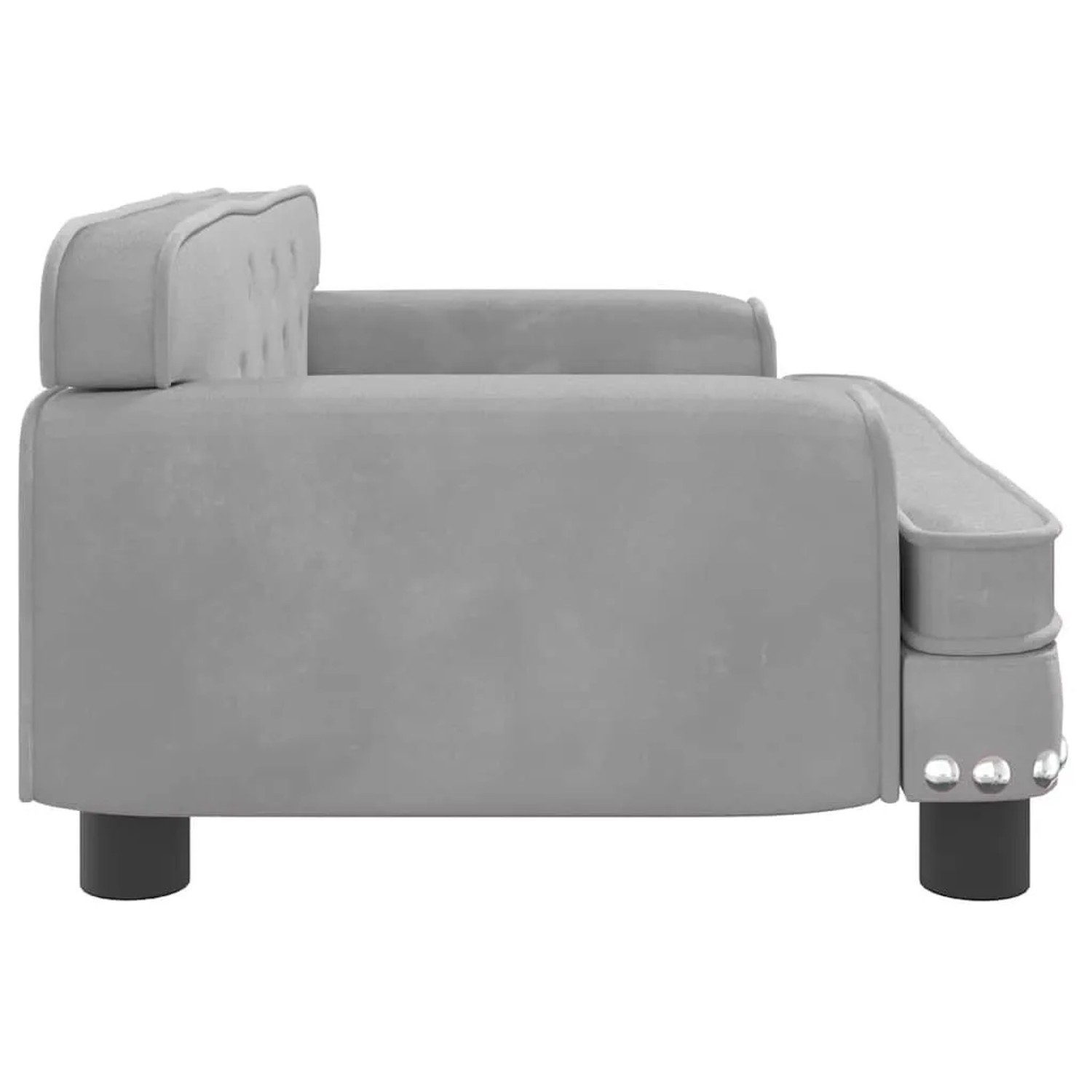 vidaXL Hundebett Hellgrau 70x45x30 cm Samt 171883_4
