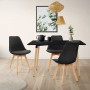 Schwarzer ML-Design Esstisch aus Holz, 120x70 cm, rechteckig, für 4-6 Personen.