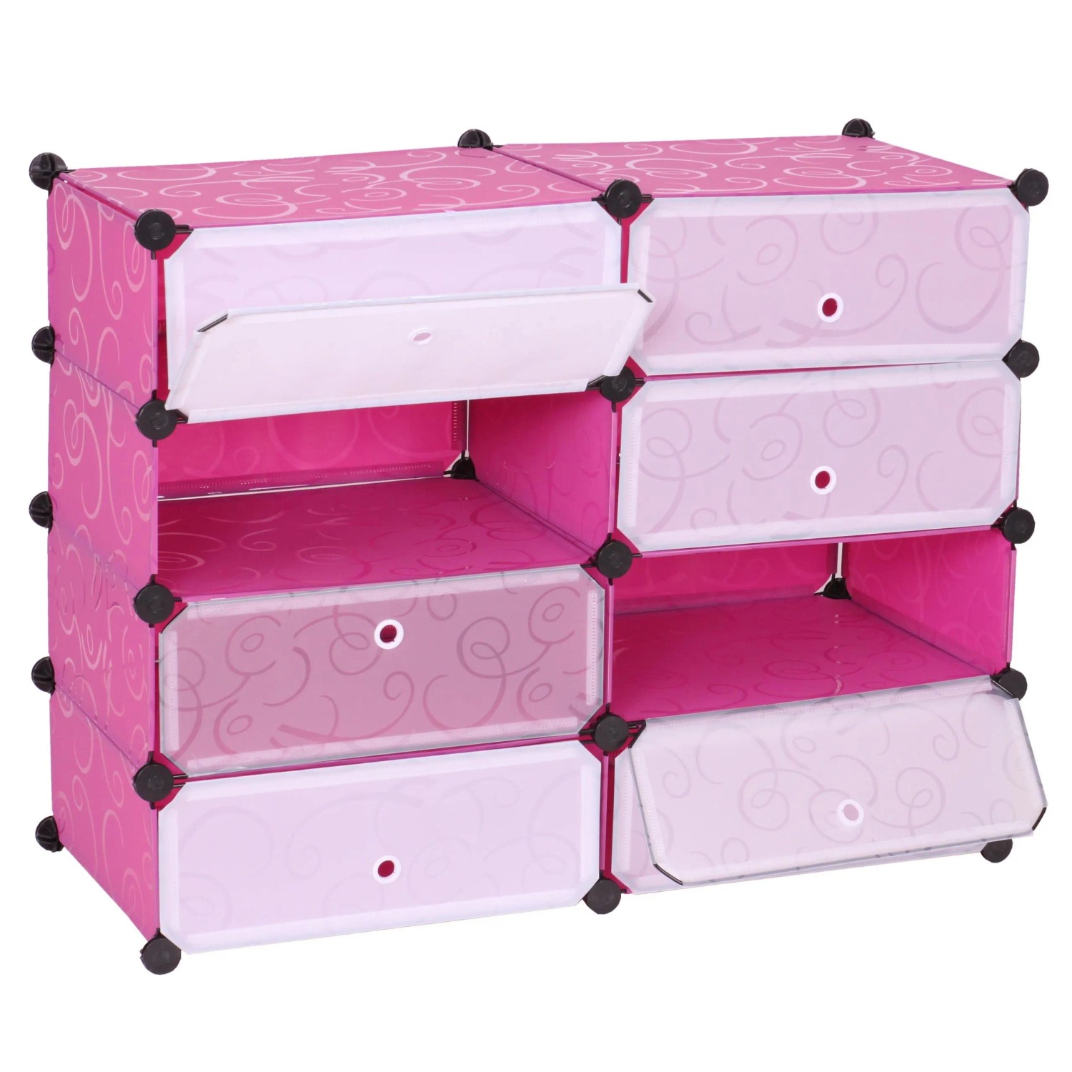 MCW Schuhschrank B66 8 Fächer 73x92x36cm Rosa