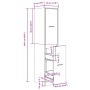 vidaXL Apothekerschrank Weiß 30 x 41 x 144,5 cm Holzwerkstoff 855169_11