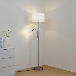 Lindby Stehlampe Jaileen 10035303 Modern in Weiß aus Metall 2-flammig E27 Wohnzimmerleuchte