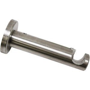 Gardinia Träger New York, offen, Edelstahl-Optik, 7,5 cm für 12 mm Stangen.