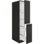 OPTIFIT Madrid420 Apothekerschrank, 30 cm, Anthrazit Matt mit Auszügen und Schubkästen.