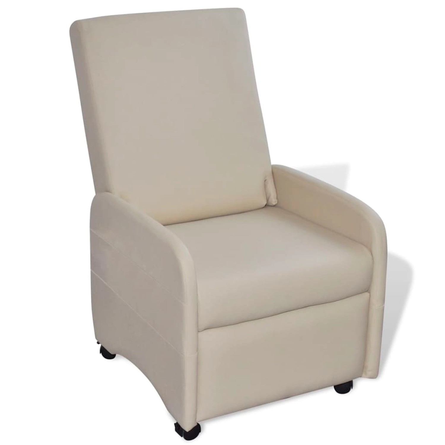 vidaXL Sessel Klappbar Creme Kunstleder 241680 günstig online kaufen