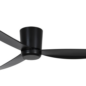 Schwarzer Lucci Air Deckenventilator Array, 137 cm, mit 3 Flügeln und Fernbedienung. Energiesparend, schlichtes Design.