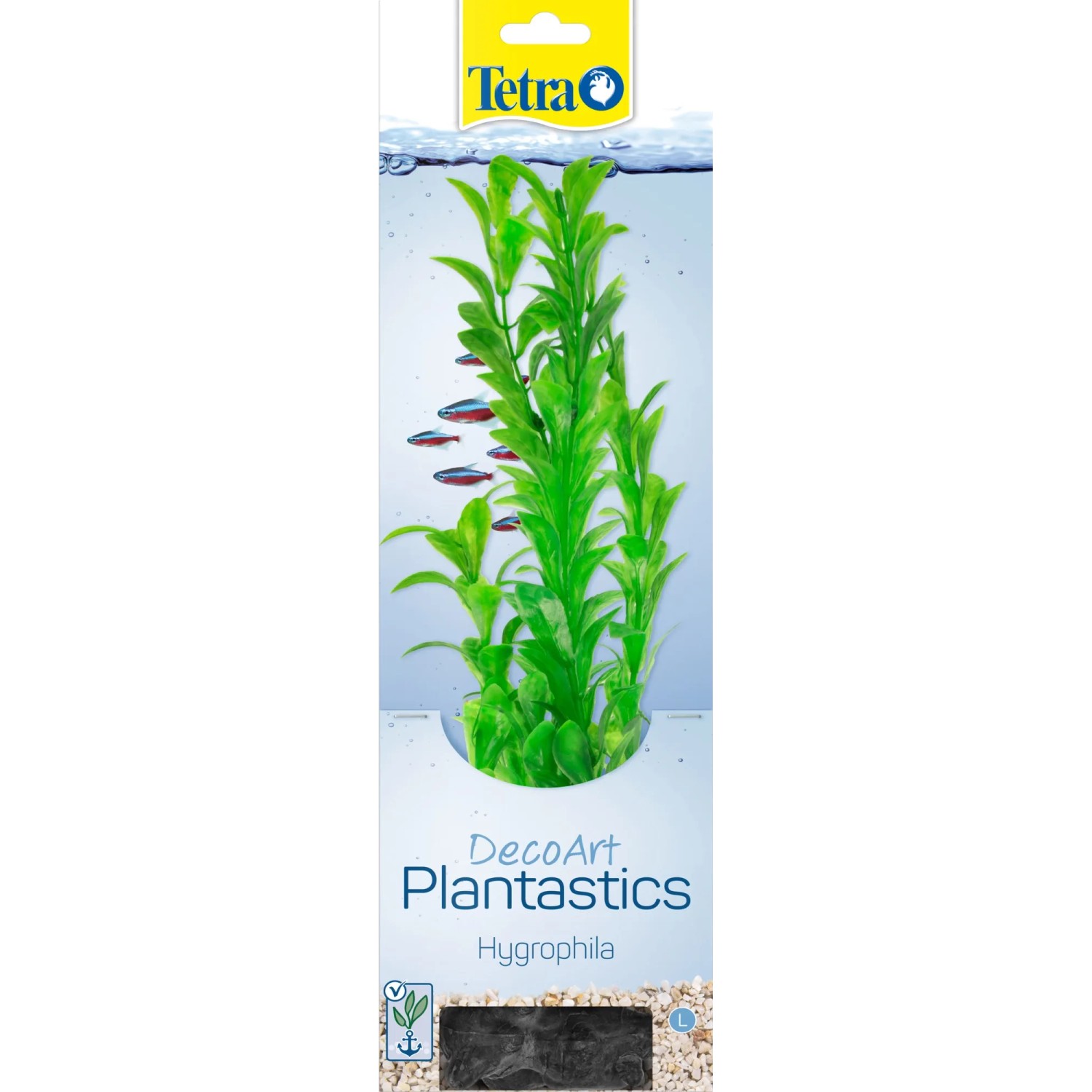 Tetra DecoArt Plant L Hygrophila, grüne Kunstpflanze für Aquarien, naturgetreue Nachbildung.