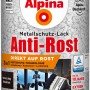 Dunkelbraune Alpina Metallschutz-Lackdose mit Hammerschlag-Effekt, Anti-Rost Formel.