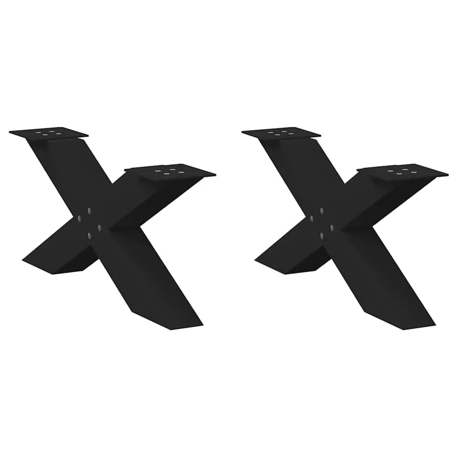 vidaXL Couchtischbeine X-Form 2 Stk Schwarz 70x30-31 cm Stahl 4012944 günstig online kaufen