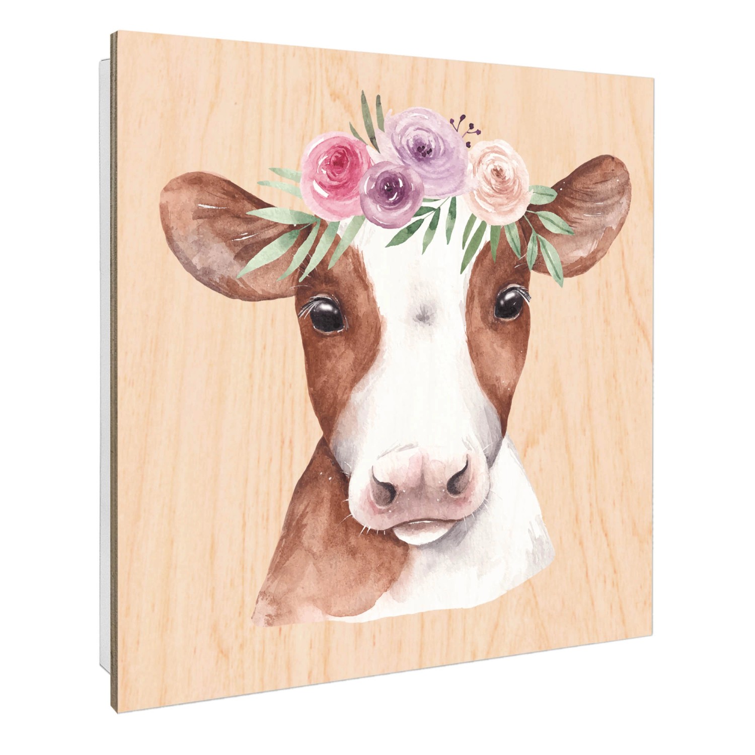 Banjado Großer Schlüsselbox Holz 30x30cm Weiß Scharnier Rechts 50 Haken Sch günstig online kaufen