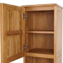 Offener Teak Hochschrank M72 mit 2 Türen und 6 Fächern für das Badezimmer.