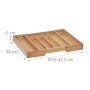 Relaxdays Besteckkasten Bambus Natur Ausziehbar Verstellbar 38 cm 5 bis 7 Fächer_2