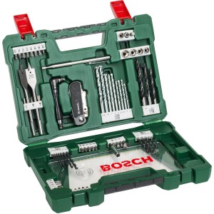 Bosch Bohrer- und Bit-Set, 68-teilig im grünen Kunststoffkoffer.